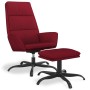 Sillón de relax con taburete terciopelo rojo tinto de vidaXL, Sillones - Ref: Foro24-3097902, Precio: 144,73 €, Descuento: %