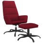 Sillón de relax con taburete terciopelo rojo tinto de vidaXL, Sillones - Ref: Foro24-3097902, Precio: 144,73 €, Descuento: %