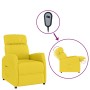 Sillón reclinable eléctrico de tela amarillo claro de vidaXL, Sillones - Ref: Foro24-3098318, Precio: 220,99 €, Descuento: %