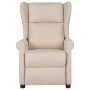 Sillón orejero reclinable eléctrico tela blanco crema de vidaXL, Sillones - Ref: Foro24-3098328, Precio: 284,46 €, Descuento: %