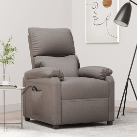 Sillón reclinable eléctrico tela gris taupé de vidaXL, Sillones - Ref: Foro24-3098432, Precio: 236,99 €, Descuento: %