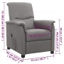 Sillón reclinable eléctrico tela gris claro de vidaXL, Sillones - Ref: Foro24-3098544, Precio: 233,99 €, Descuento: %