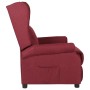 Sillón reclinable de masaje eléctrico de tela rojo vino tinto de vidaXL, Sillones - Ref: Foro24-3098322, Precio: 286,09 €, De...