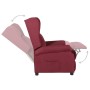 Sillón reclinable de masaje eléctrico de tela rojo vino tinto de vidaXL, Sillones - Ref: Foro24-3098322, Precio: 286,09 €, De...