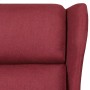 Sillón reclinable de masaje eléctrico de tela rojo vino tinto de vidaXL, Sillones - Ref: Foro24-3098322, Precio: 286,09 €, De...