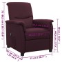 Elektrischer Liegesessel aus violettem Stoff von vidaXL, Sessel - Ref: Foro24-3098551, Preis: 211,12 €, Rabatt: %