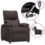 Sillón reclinable eléctrico tela marrón oscuro de vidaXL, Sillones - Ref: Foro24-3098429, Precio: 236,99 €, Descuento: %