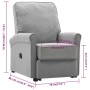 Sillón elevable tela gris claro de vidaXL, Sillones - Ref: Foro24-3100371, Precio: 391,91 €, Descuento: %