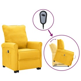 Sillón elevable de tela amarillo de vidaXL, Sillones - Ref: Foro24-3100375, Precio: 332,99 €, Descuento: %