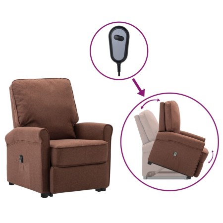 Brown fabric lift-up armchair by vidaXL, Armchairs - Ref: Foro24-3100373, Price: 390,81 €, Discount: %