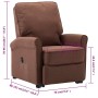 Brown fabric lift-up armchair by vidaXL, Armchairs - Ref: Foro24-3100373, Price: 390,81 €, Discount: %