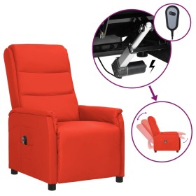 Sillón reclinable eléctrico de cuero sintético rojo de vidaXL, Sillones - Ref: Foro24-3098601, Precio: 215,99 €, Descuento: %