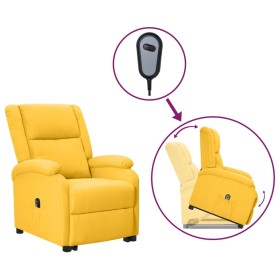 Sillón elevable de tela amarillo de vidaXL, Sillones - Ref: Foro24-3100367, Precio: 262,99 €, Descuento: %