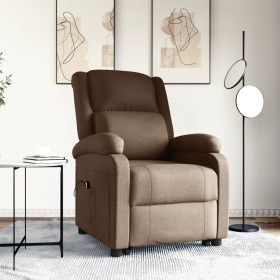 Sillón elevable tela marrón de vidaXL, Sillones - Ref: Foro24-3110874, Precio: 396,99 €, Descuento: %