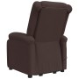 Sillón elevable tela marrón oscuro de vidaXL, Sillones - Ref: Foro24-3110973, Precio: 474,99 €, Descuento: %