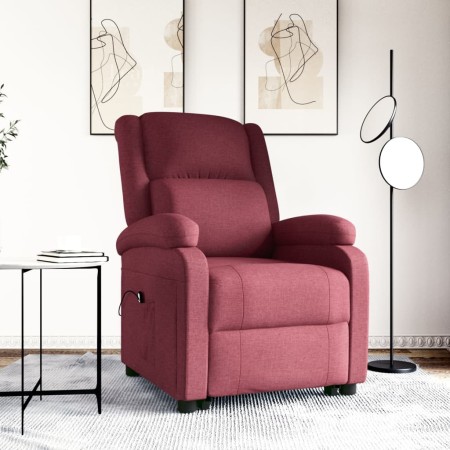 Sillón elevable tela rojo tinto de vidaXL, Sillones - Ref: Foro24-3110972, Precio: 447,69 €, Descuento: %