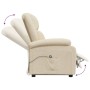 Sillón elevable tela crema de vidaXL, Sillones - Ref: Foro24-3110871, Precio: 368,61 €, Descuento: %