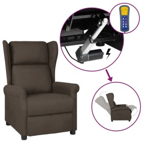 Dark Brown Fabric Power Recliner Wing Chair by vidaXL, Armchairs - Ref: Foro24-3098324, Price: 286,20 €, Discount: %