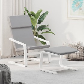 Relaxation armchair with light gray fabric stool by vidaXL, Armchairs - Ref: Foro24-3154415, Price: 106,99 €, Discount: %