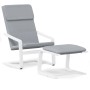 Relaxation armchair with light gray fabric stool by vidaXL, Armchairs - Ref: Foro24-3154415, Price: 106,50 €, Discount: %