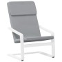 Relaxation armchair with light gray fabric stool by vidaXL, Armchairs - Ref: Foro24-3154415, Price: 106,50 €, Discount: %