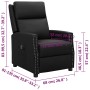 Sillón reclinable eléctrico de cuero sintético negro de vidaXL, Sillones - Ref: Foro24-3098478, Precio: 252,99 €, Descuento: %