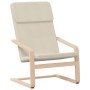 Sillón de relax con taburete tela color crema de vidaXL, Sillones - Ref: Foro24-3154412, Precio: 131,33 €, Descuento: %