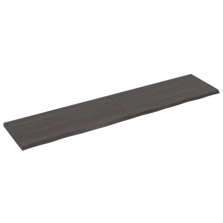 Wandregal aus dunkelbraun behandeltem Eichenholz, 220 x 50 x (2-4) cm von vidaXL, Regale und Regale - Ref: Foro24-363856, Pre...