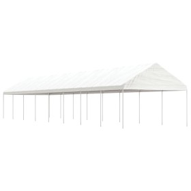 Gazebo with white polyethylene roof 17.84x4.08x3.22 m by vidaXL, Tents and gazebos - Ref: Foro24-3155516, Price: 676,96 €, Di...