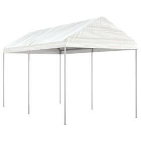 Gazebo with white polyethylene roof 4.46x2.28x2.69 m by vidaXL, Tents and gazebos - Ref: Foro24-3155502, Price: 142,02 €, Dis...