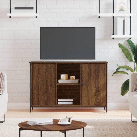 TV stand made of brown oak engineered wood, 100x35x65 cm by vidaXL, TV Furniture - Ref: Foro24-832782, Price: 82,35 €, Discou...