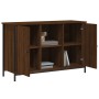 TV stand made of brown oak engineered wood, 100x35x65 cm by vidaXL, TV Furniture - Ref: Foro24-832782, Price: 82,35 €, Discou...