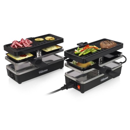 Tristar Raclette-Bügeleisen für 4 Personen RA-2742 schwarz 800W 23,8x10,4 cm von Tristar, Elektrische Grillplatten und Grills...