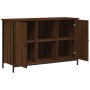 TV stand made of brown oak engineered wood, 100x35x65 cm by vidaXL, TV Furniture - Ref: Foro24-832782, Price: 82,35 €, Discou...