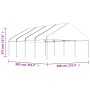 Gazebo with white polyethylene roof 8.92x5.88x3.75 m by vidaXL, Tents and gazebos - Ref: Foro24-3155520, Price: 435,99 €, Dis...