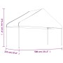 Gazebo with white polyethylene roof 8.92x5.88x3.75 m by vidaXL, Tents and gazebos - Ref: Foro24-3155520, Price: 435,99 €, Dis...