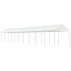 Cenador con techo polietileno blanco 20,07x2,28x2,69 m de vidaXL, Carpas y cenadores - Ref: Foro24-3155509, Precio: 593,99 €,...