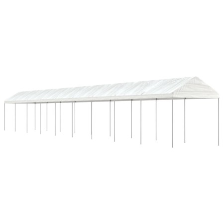 Gazebo with white polyethylene roof 20.07x2.28x2.69 m by vidaXL, Tents and gazebos - Ref: Foro24-3155509, Price: 593,99 €, Di...