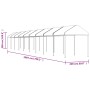 Gazebo with white polyethylene roof 20.07x2.28x2.69 m by vidaXL, Tents and gazebos - Ref: Foro24-3155509, Price: 593,99 €, Di...