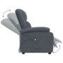 Sillón elevable de terciopelo gris oscuro de vidaXL, Sillones - Ref: Foro24-3124826, Precio: 387,01 €, Descuento: %