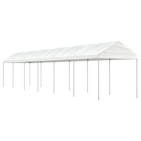 Cenador con techo polietileno blanco 13,38x2,28x2,69 m de vidaXL, Carpas y cenadores - Ref: Foro24-3155506, Precio: 378,99 €,...