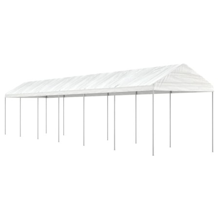 Gazebo with white polyethylene roof 13.38x2.28x2.69 m by vidaXL, Tents and gazebos - Ref: Foro24-3155506, Price: 377,50 €, Di...