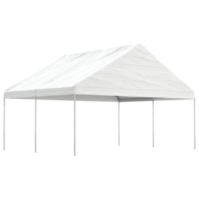 Gazebo with white polyethylene roof 4.46x5.88x3.75 m by vidaXL, Tents and gazebos - Ref: Foro24-3155518, Price: 259,99 €, Dis...