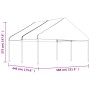 Pavillon mit weißem Polyethylendach 4,46 x 5,88 x 3,75 m von vidaXL, Zelte und Pavillons - Ref: Foro24-3155518, Preis: 259,96...