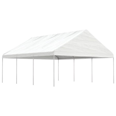 Cenador con techo polietileno blanco 6,69x5,88x3,75 m de vidaXL, Carpas y cenadores - Ref: Foro24-3155519, Precio: 343,05 €, ...