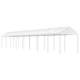 Gazebo with white polyethylene roof 17.84x2.28x2.69 m by vidaXL, Tents and gazebos - Ref: Foro24-3155508, Price: 496,99 €, Di...