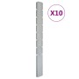 Garden fence posts 10 pcs galvanized steel silver 200 cm by vidaXL, fence posts - Ref: Foro24-3196177, Price: 1,00 €, Discoun...