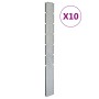 Garden fence posts 10 pcs galvanized steel silver 180 cm by vidaXL, fence posts - Ref: Foro24-3196176, Price: 1,00 €, Discoun...