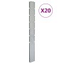 Postes de valla de jardín 20 uds acero galvanizado plata 180 cm de vidaXL, Postes de cerca - Ref: Foro24-3196191, Precio: 2,0...