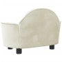 Cream velvet dog bed 66x40x45 cm by vidaXL, Beds for dogs - Ref: Foro24-171844, Price: 72,68 €, Discount: %